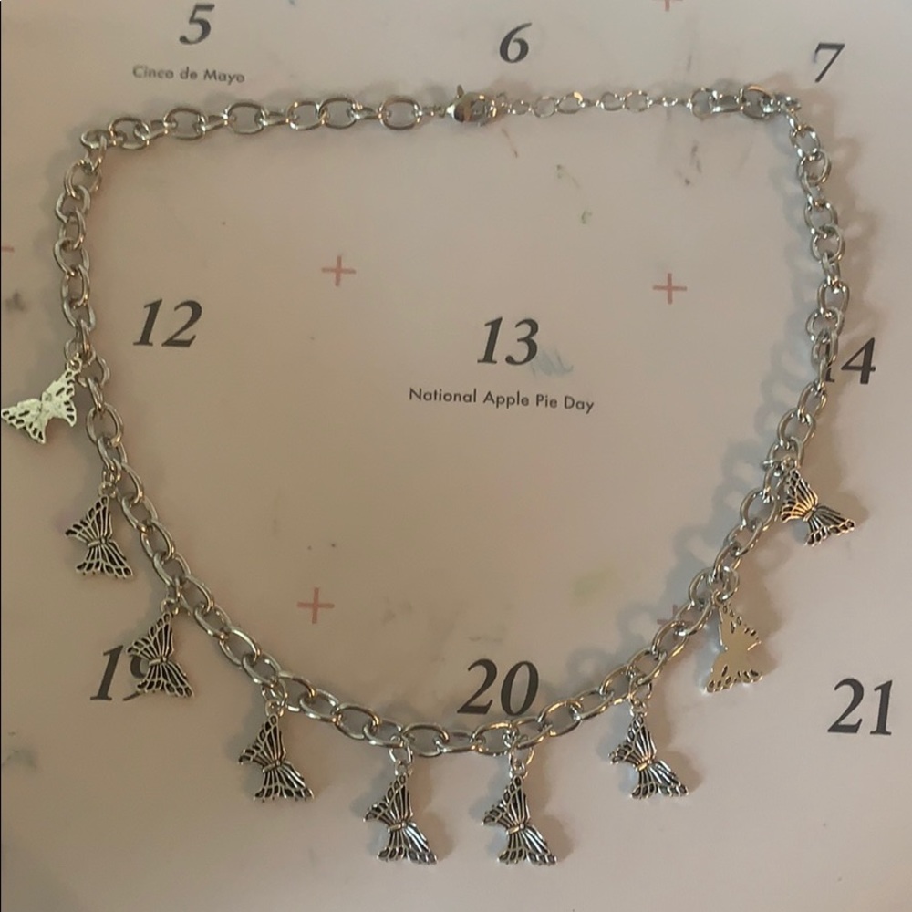 Silver Chain-with butterflies